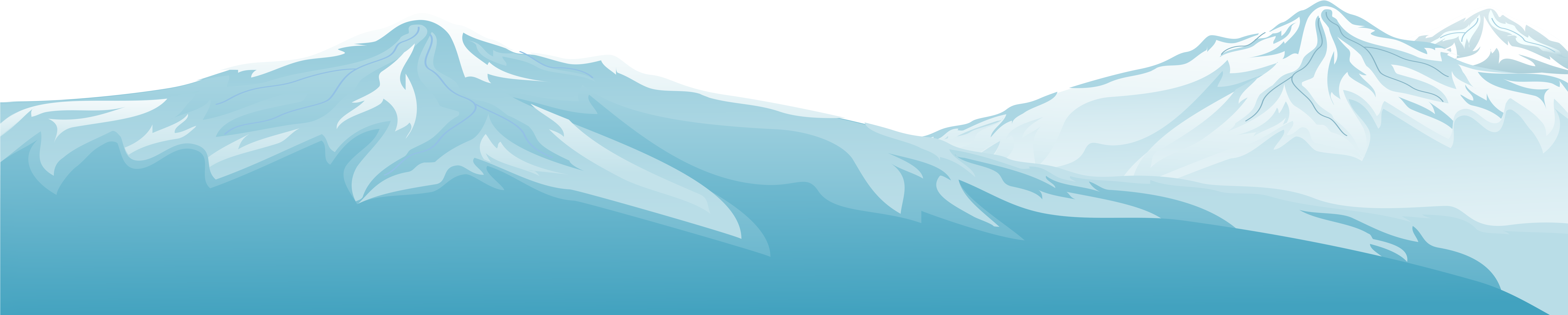 Winter Mountain Png Clipart Image - Mountain Png (6923x1526), Png Download