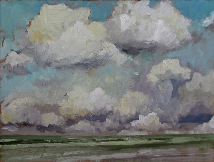 Mixed Clouds - Painting (800x800), Png Download