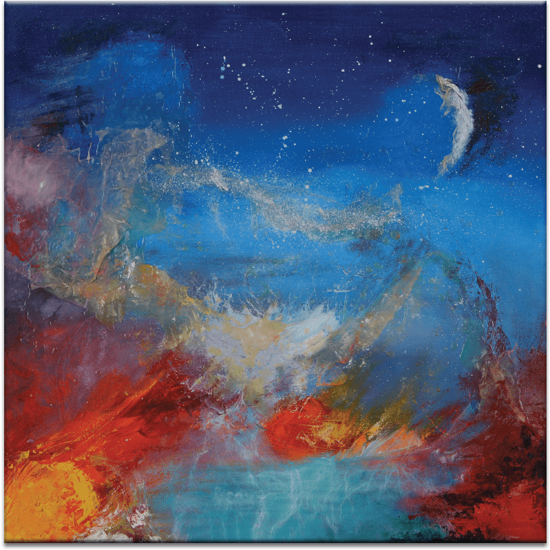 Three Stars - Painting (900x900), Png Download