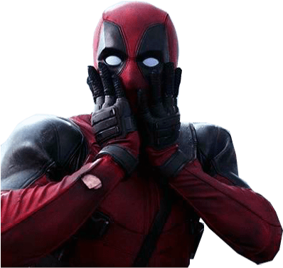 Deadpool Surprised - Deadpool Transparent (417x385), Png Download