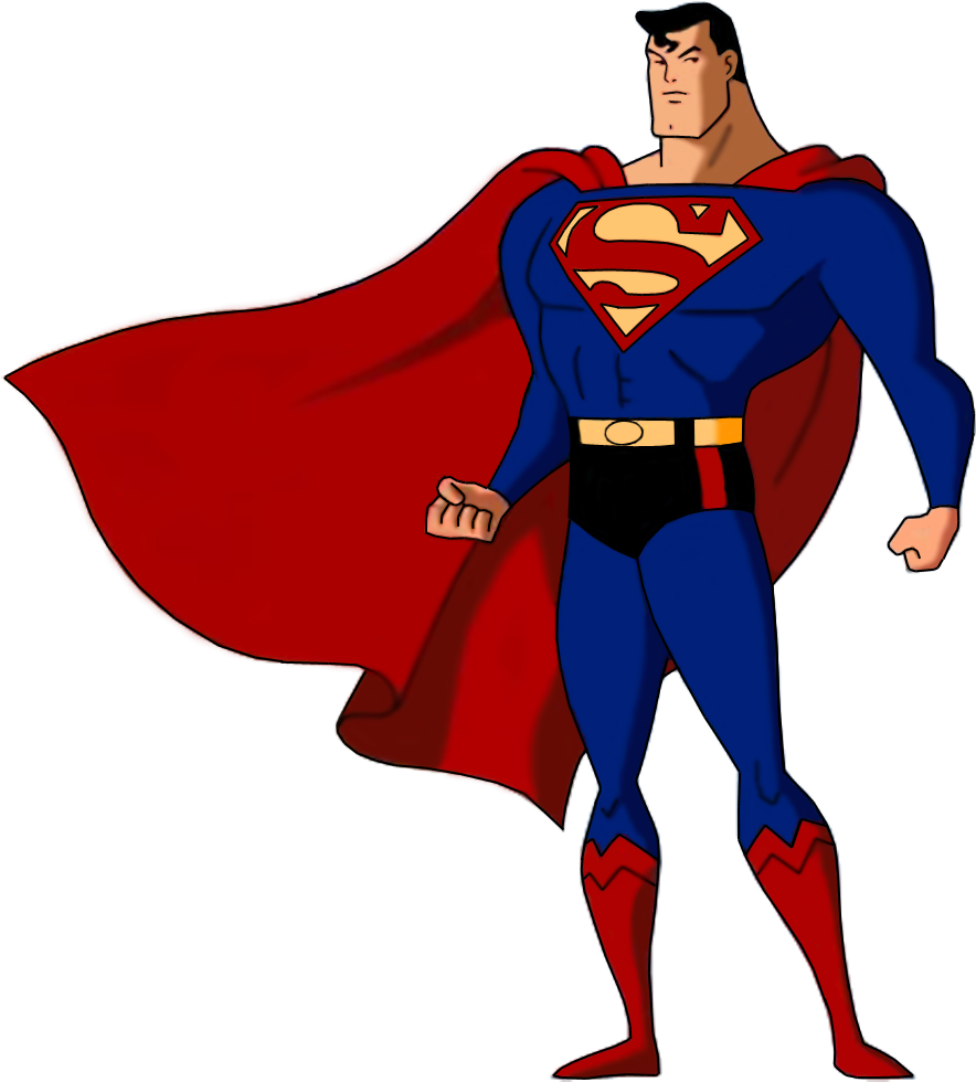 Superman Animated Syle By Superman - Superman Liga Da Justiça Desenho (847x944), Png Download