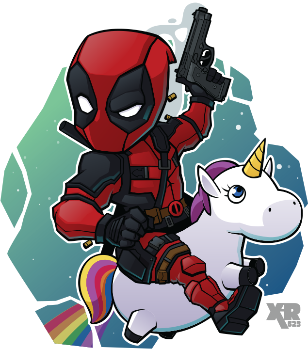 Fa Deadpool By Xar - Deadpool Unicorn Shirt (800x800), Png Download