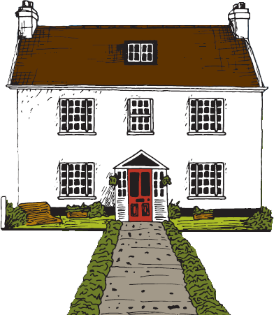 Website Designed And Built By Carabiner It - Cottage (392x451), Png Download