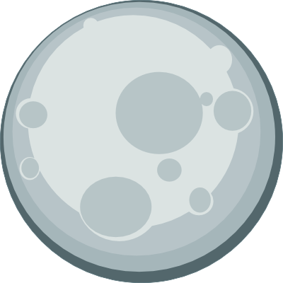 Moon Clipart Silver - Moon Clipart (400x400), Png Download