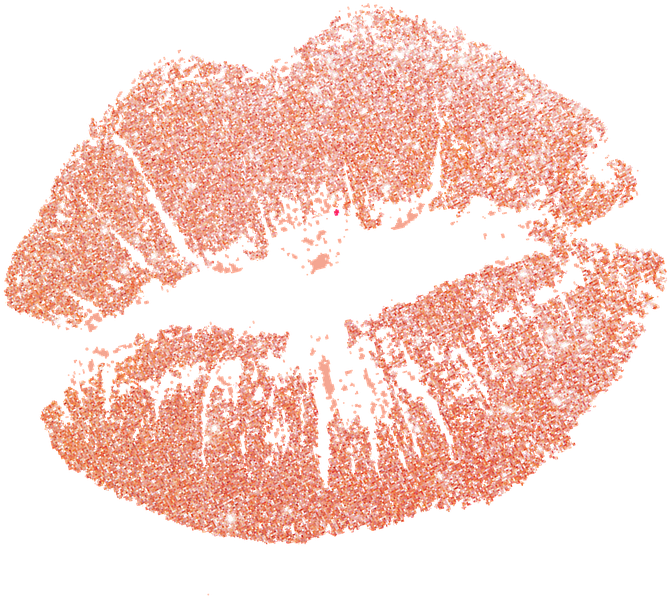 Rose Gold, Glitter, Glitter Lips - Rose Gold Lips Png (720x720), Png Download