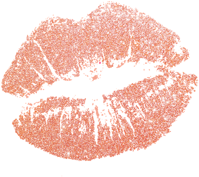 Rose Gold, Glitter, Glitter Lips - Rose Gold Lips Png - Free