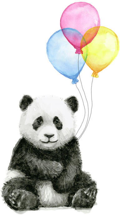 Click And Drag To Re-position The Image, If Desired - Panda Watercolor (478x700), Png Download