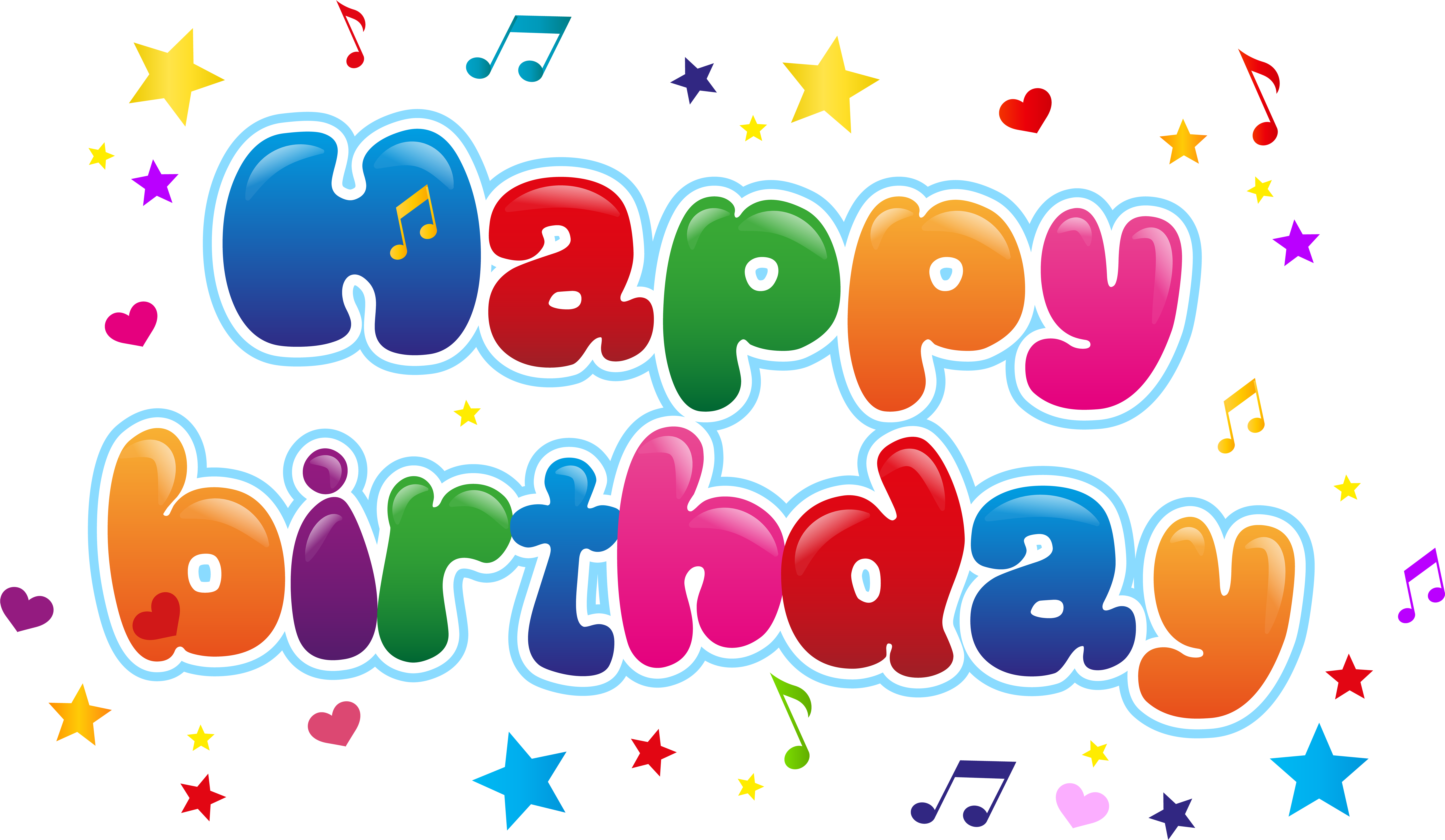 Cute Happy Birthday Png Clip Art Image - Happy Birthday Image Hd (8000x4651), Png Download