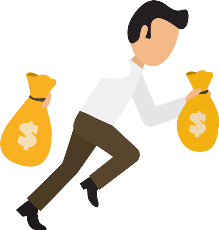 Money Png - Man With Money Bag Png (700x740), Png Download