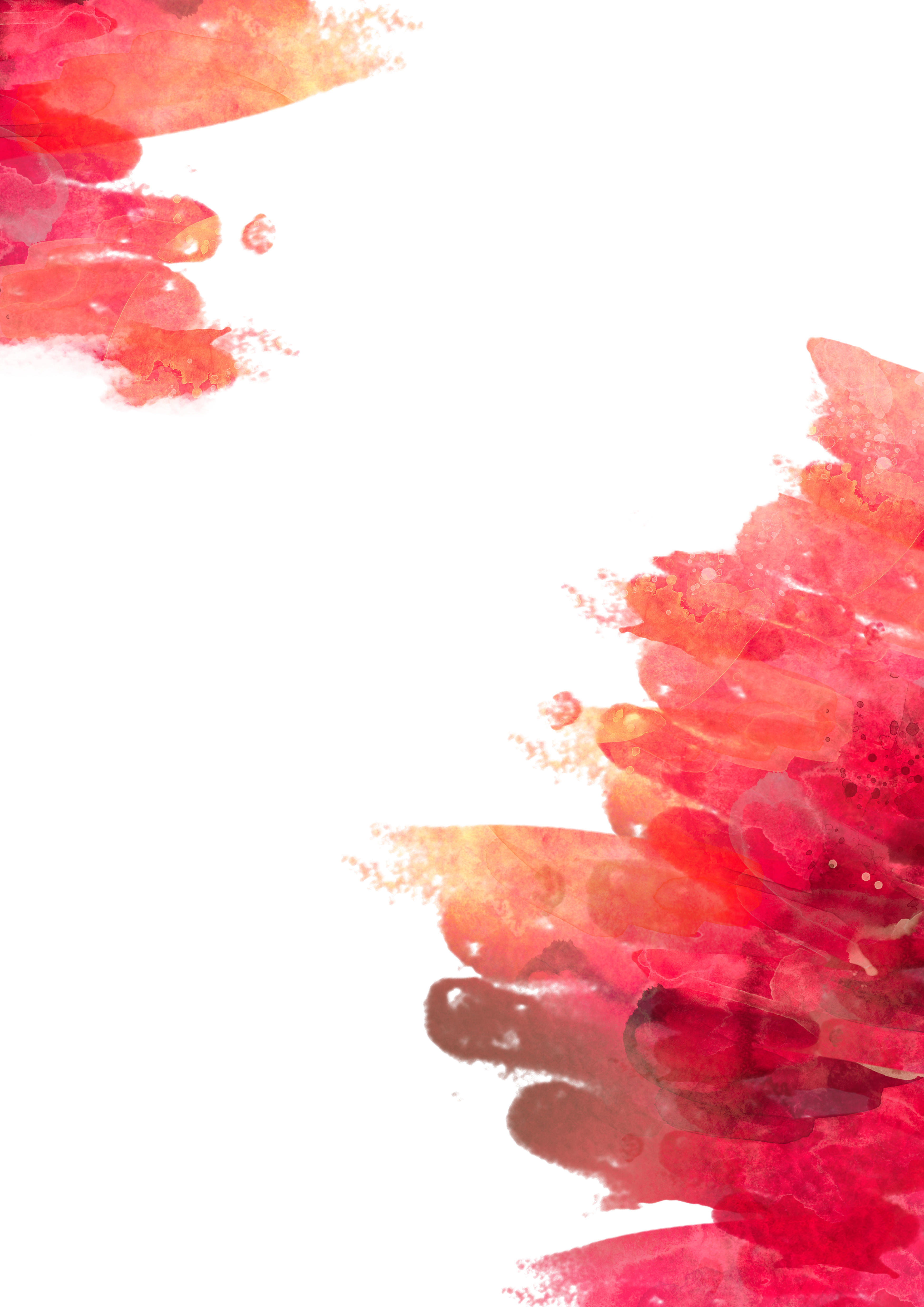 Painting Background Transprent Free - Red Watercolor Background Png (3508x4961), Png Download