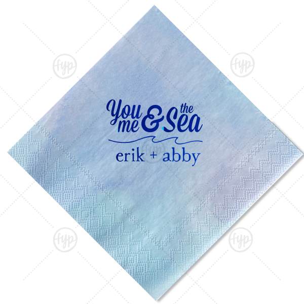 The Ever-popular Watercolor Ocean Cocktail Napkin With - Sea (600x600), Png Download