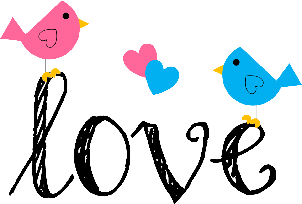 Love Birds Png - Clip Art (1600x1143), Png Download