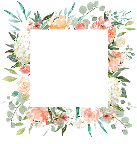 Free Romantic Floral Peoplepng - Watercolor Flower Frame Png (546x520), Png Download