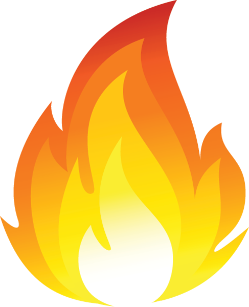 Cartoon Fire Flames - Llama Del Espiritu Santo (482x594), Png Download