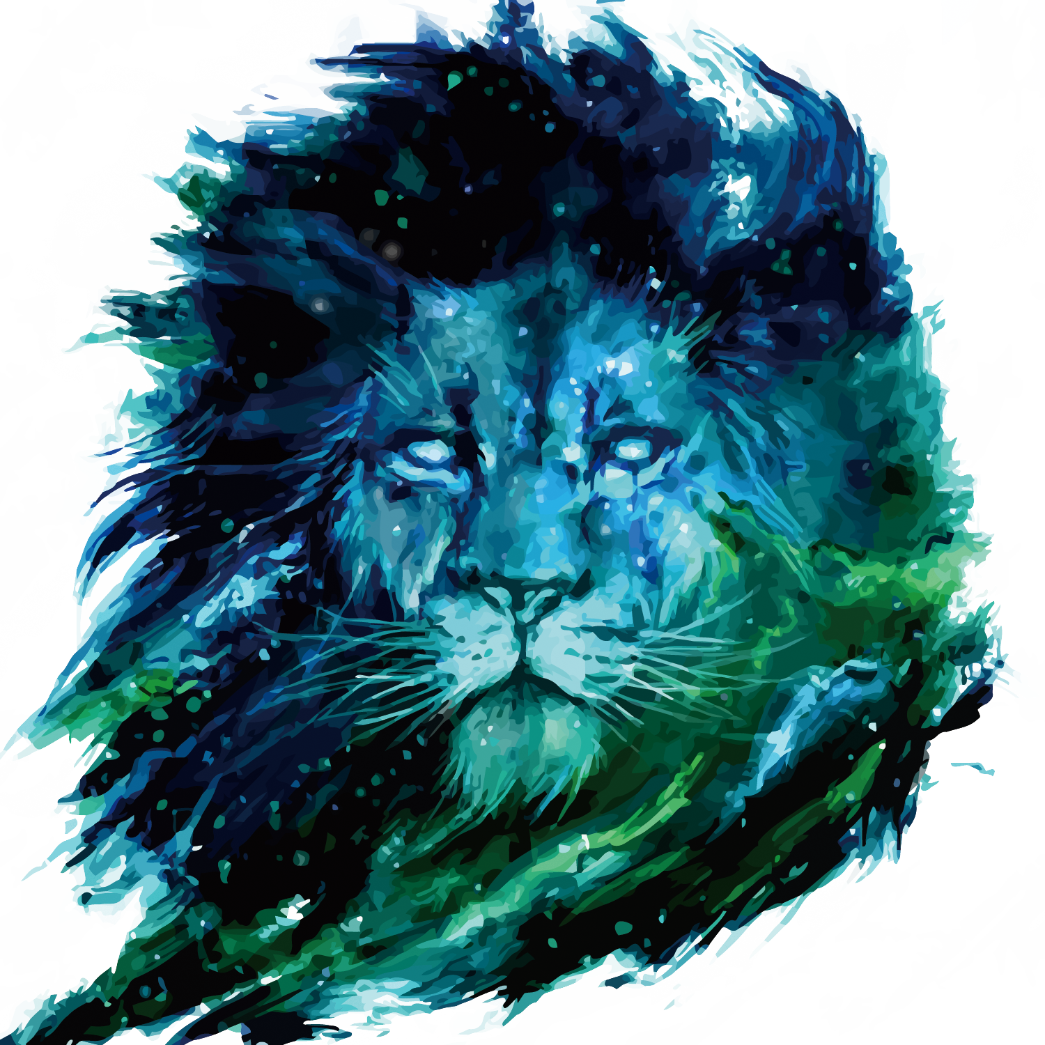 Jpg African Drawing Watercolor - Alis Io Skins Lion (1500x1500), Png Download