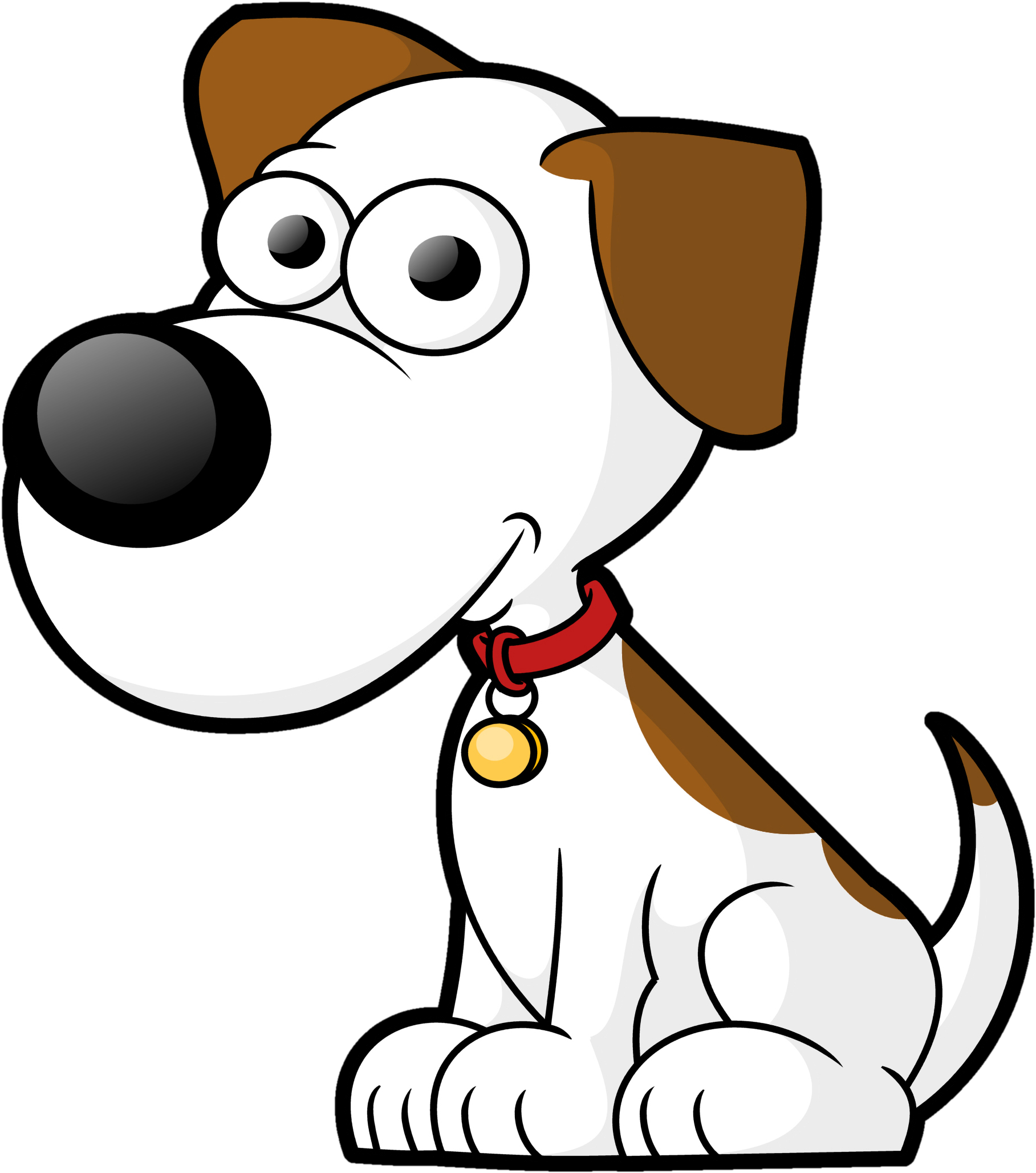 Free Cartoon Dog Vector Clip Art - Dog Clipart Png (2500x2500), Png Download