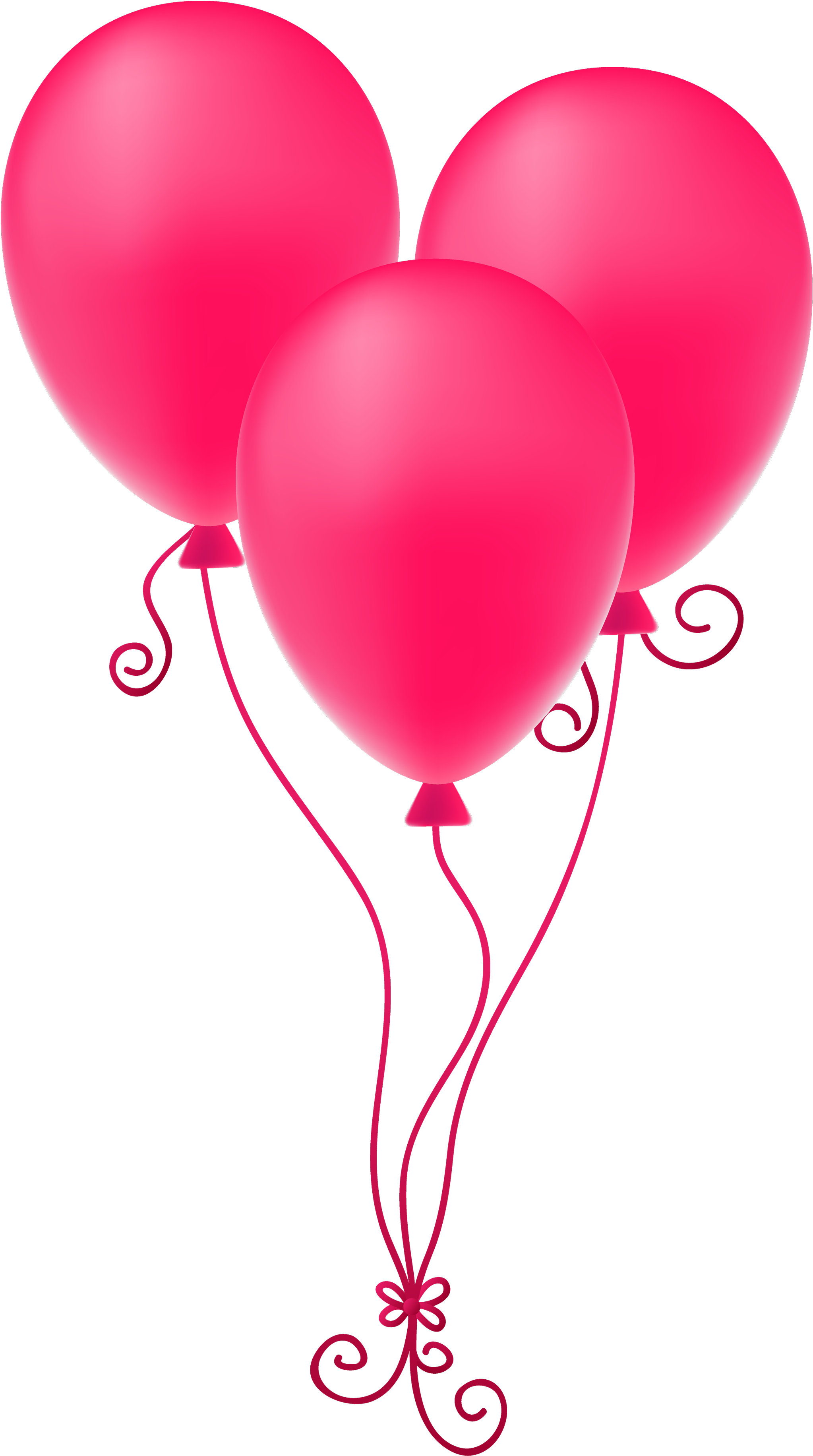 Pink Balloons Png Image - Pink Balloons Png Transparent (3000x3908), Png Download