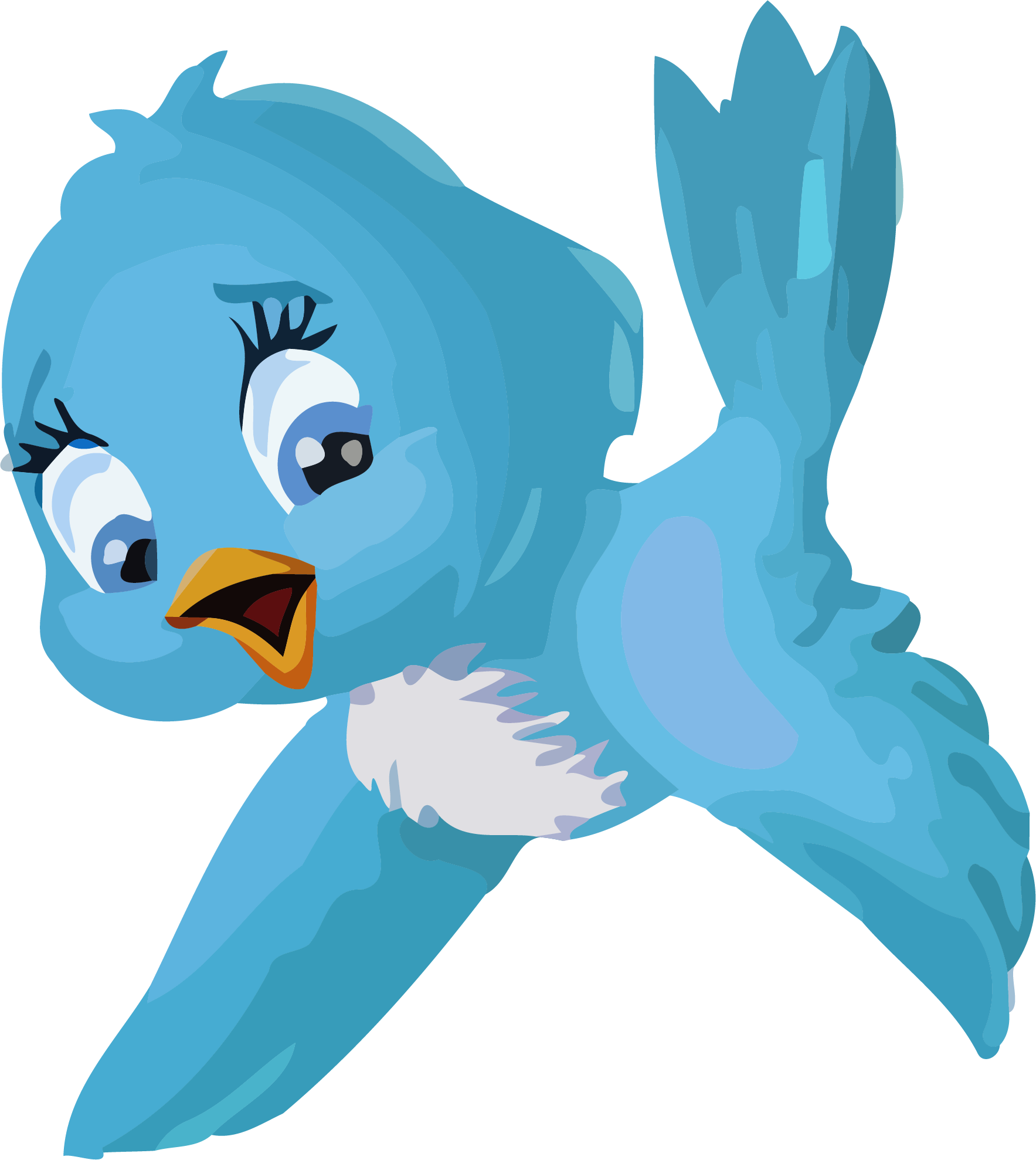 Fairy Bird Png Photos - Snow White Blue Bird (546x600), Png Download