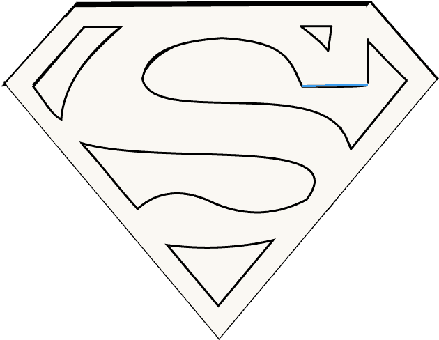 Superman Logo Picture Freeuse Library - Draw A Superman Logo (678x600), Png Download