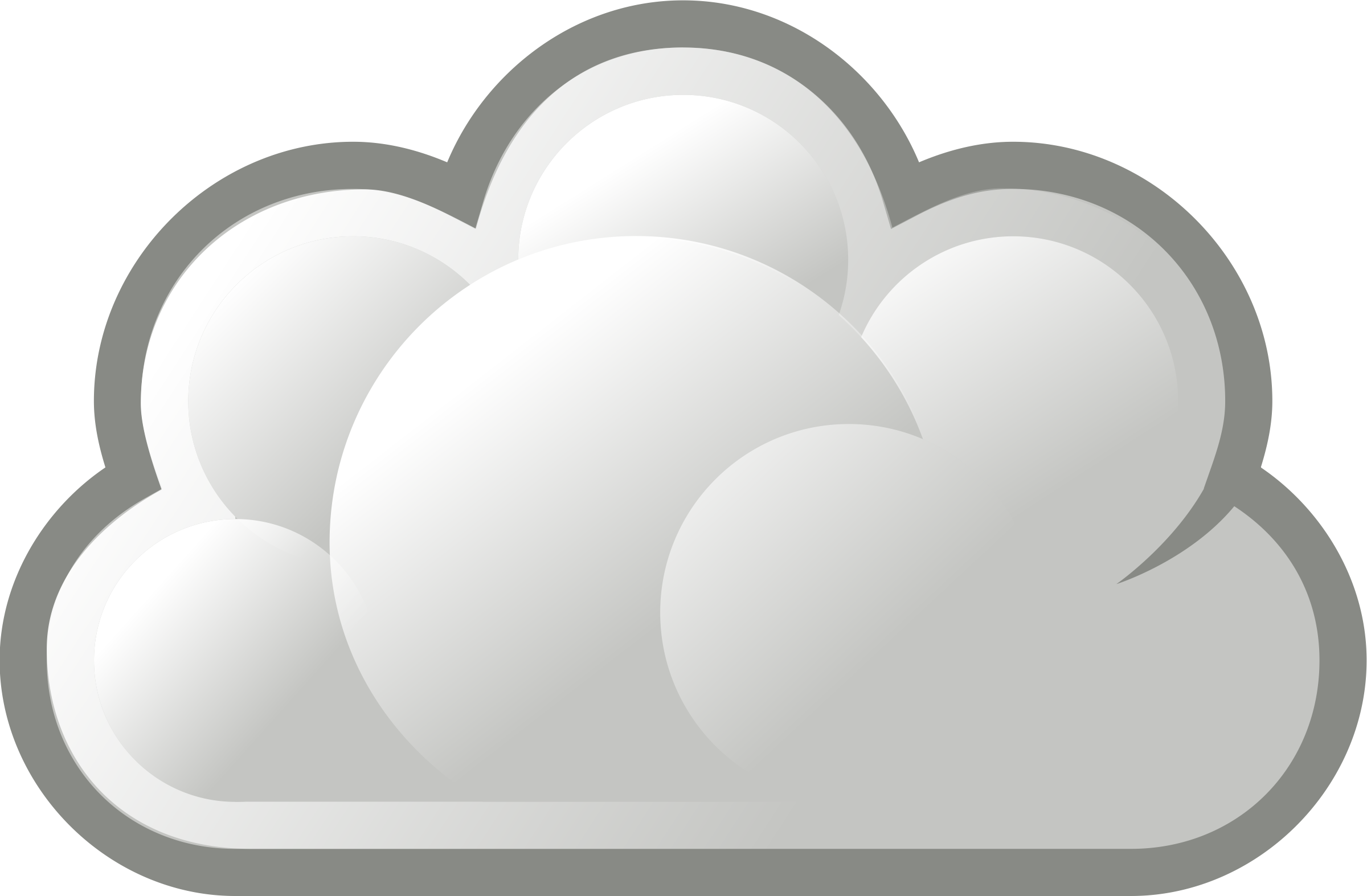 This Free Icons Png Design Of Stylized Basic Cloud (2400x1573), Png Download