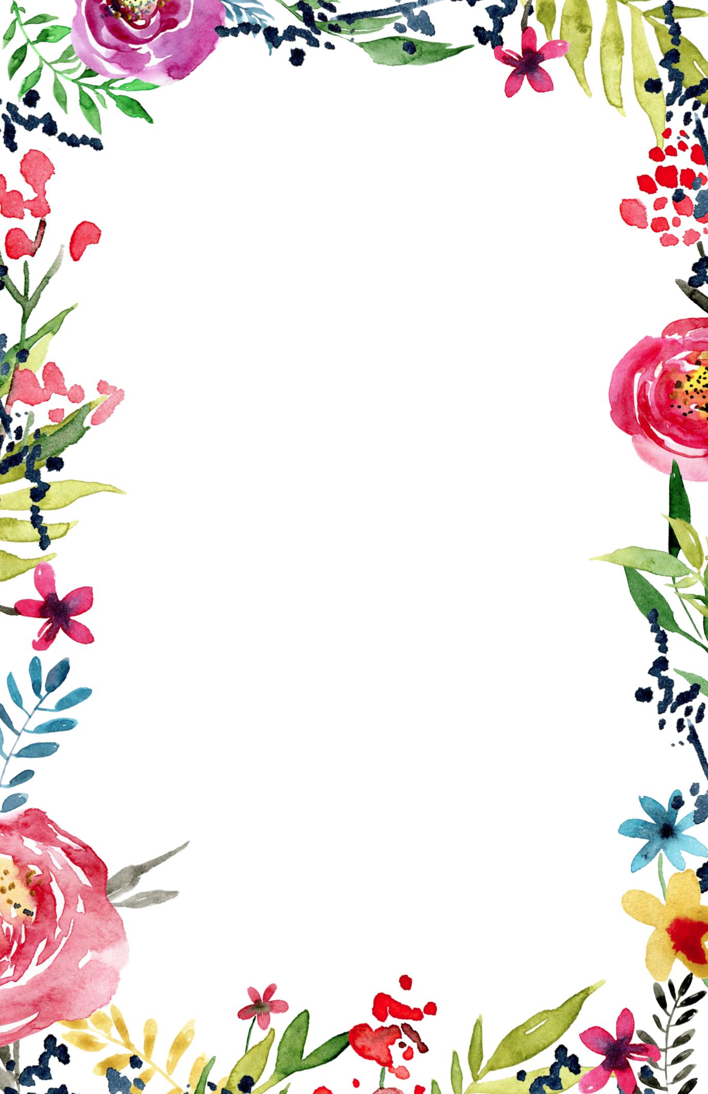 border-design-floral-watercolor-background-watercolor-border-line