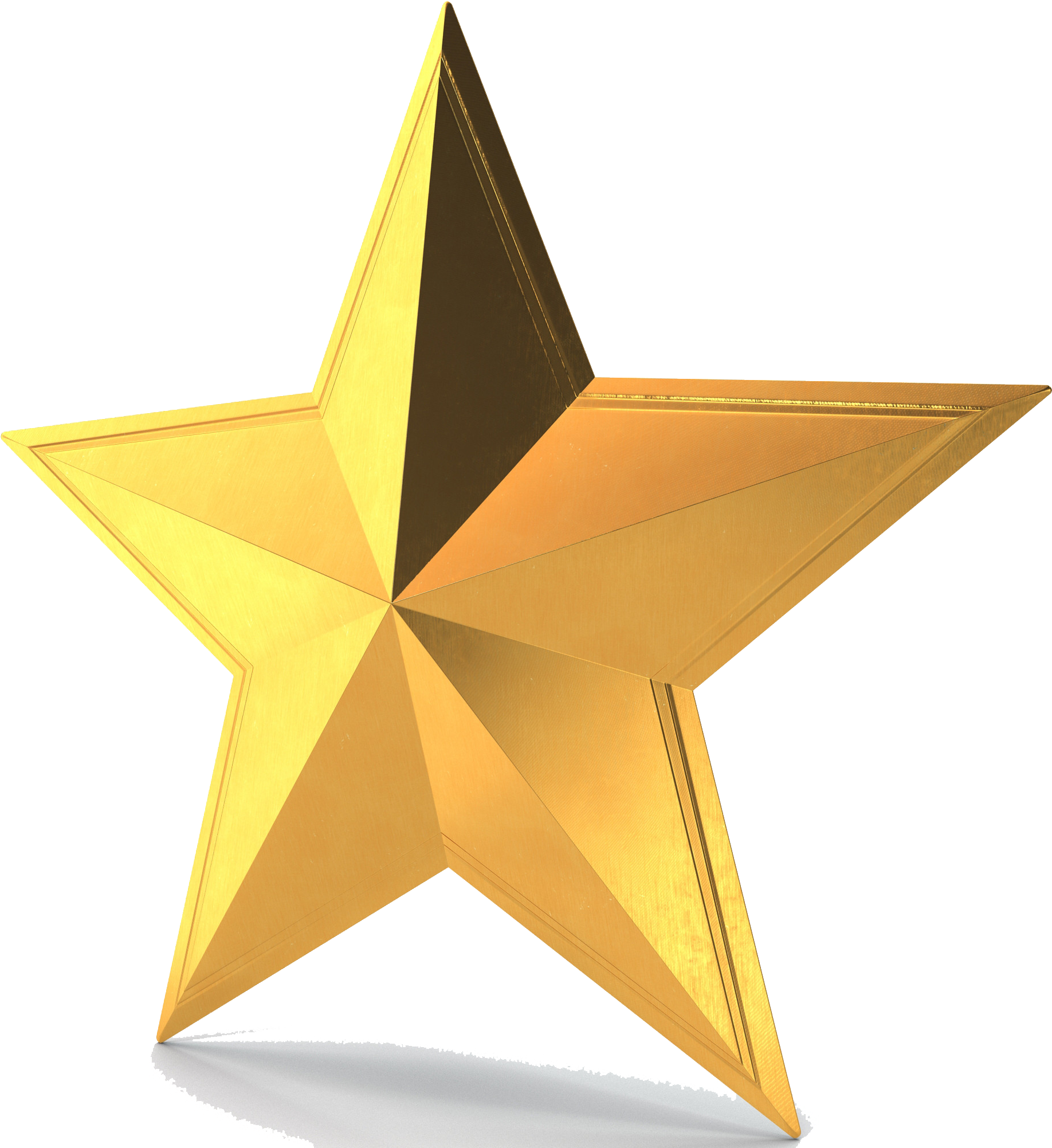 3d Gold Star Png Pic - Star 3d Model Free (1024x1024), Png Download