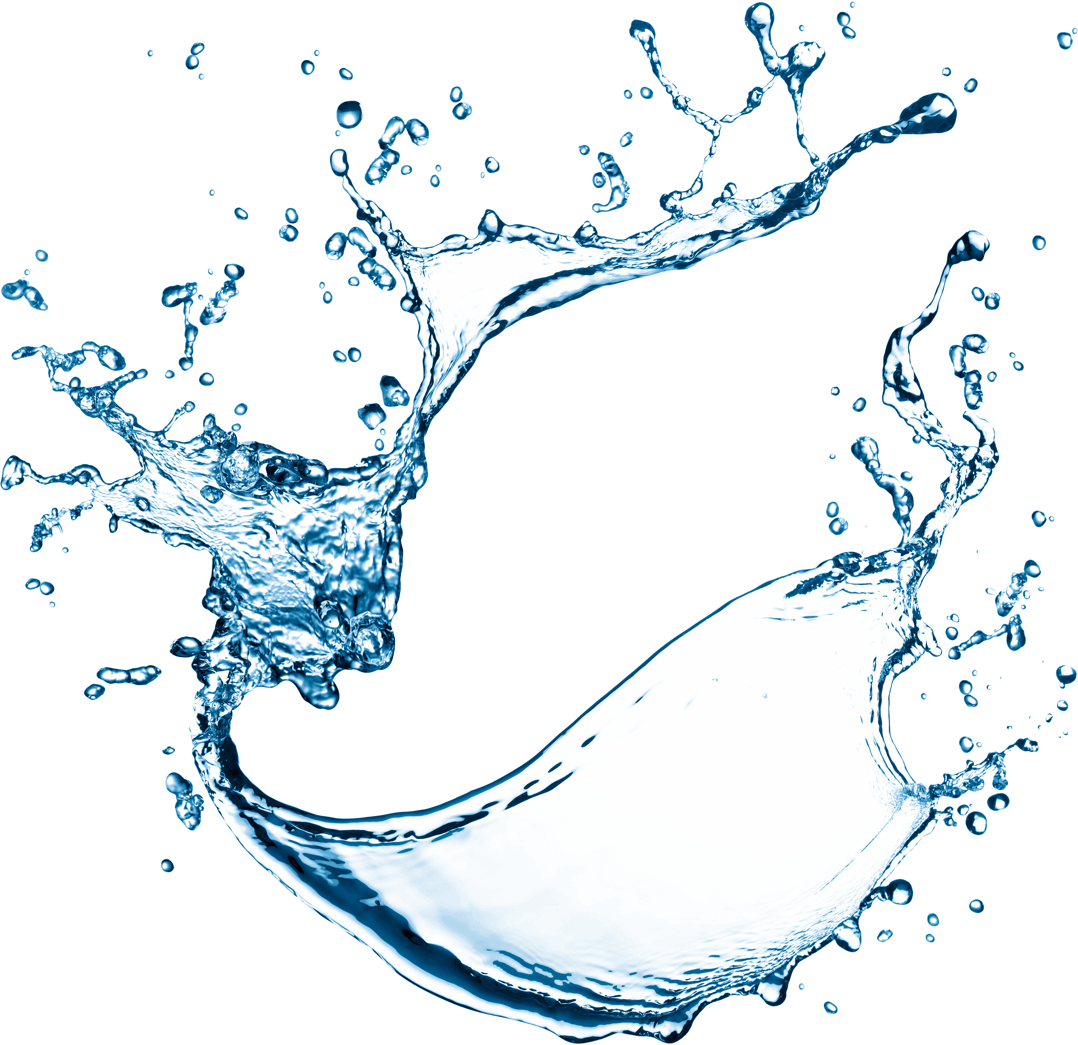 Water Drops Png File - Water Splashes Transparent Background (3583x3472), Png Download