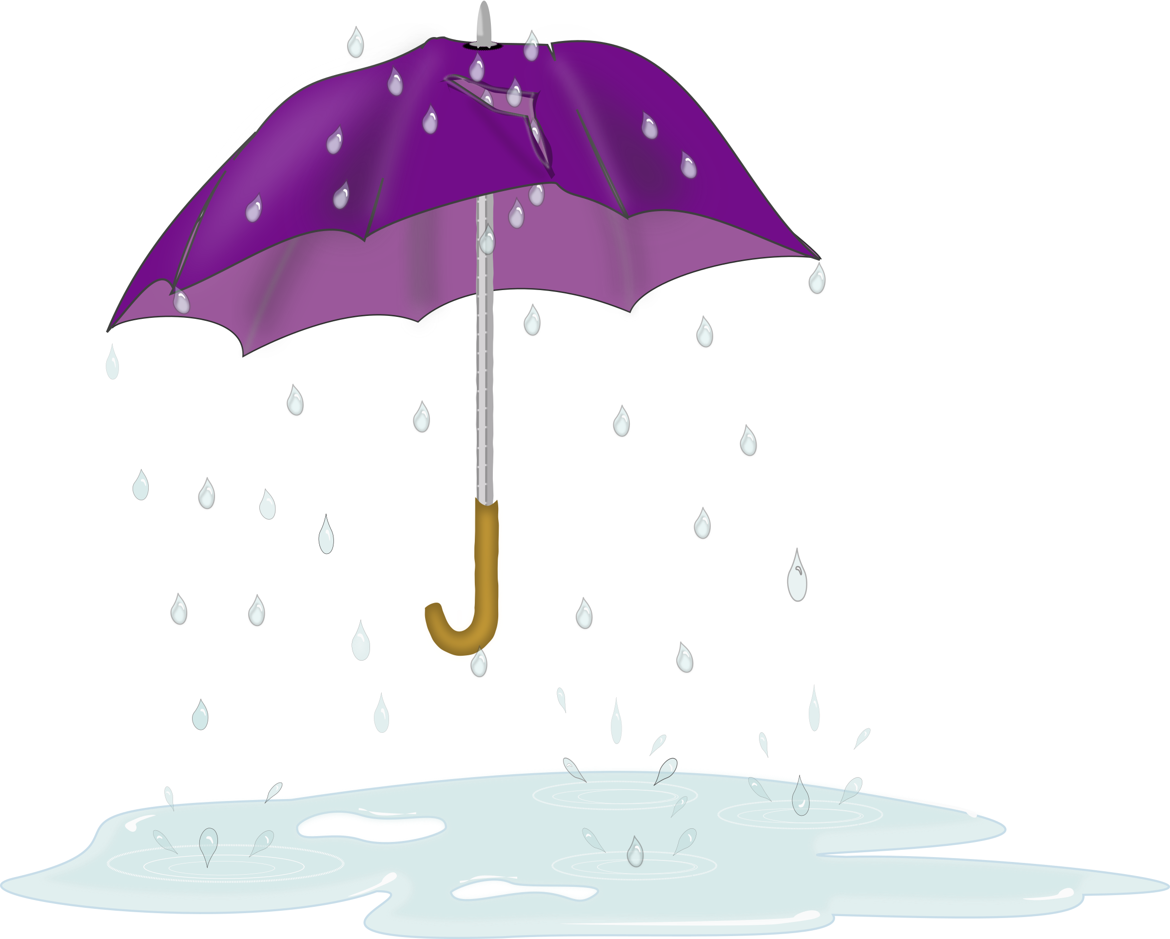 Tattered Umbrella In Rain Svg Clip Arts 600 X 481 Px (600x481), Png Download