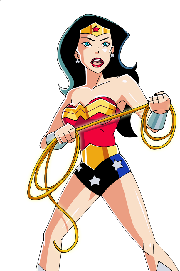 Wonder Woman Cartoon Png - Clip Art (717x924), Png Download