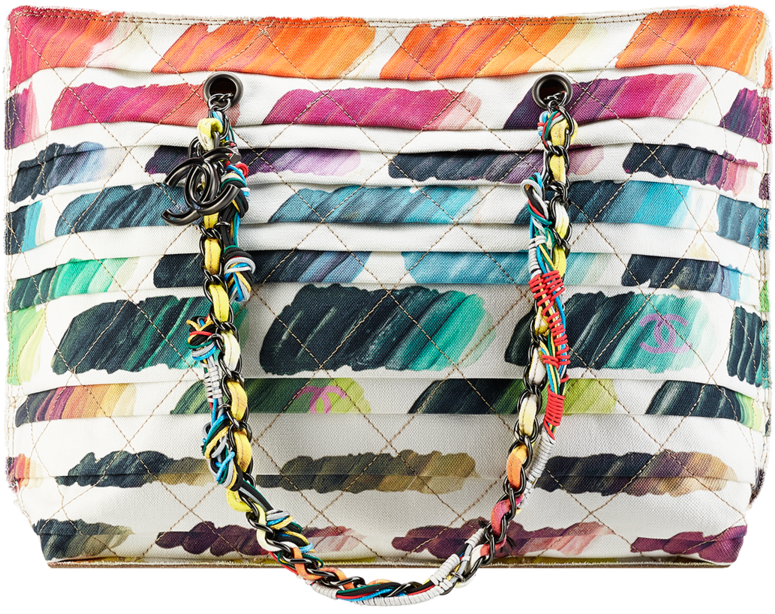 Chanel Large Watercolor Shoping Bag - Chanel Collezione Primavera Estate 2017 Borse (846x1080), Png Download