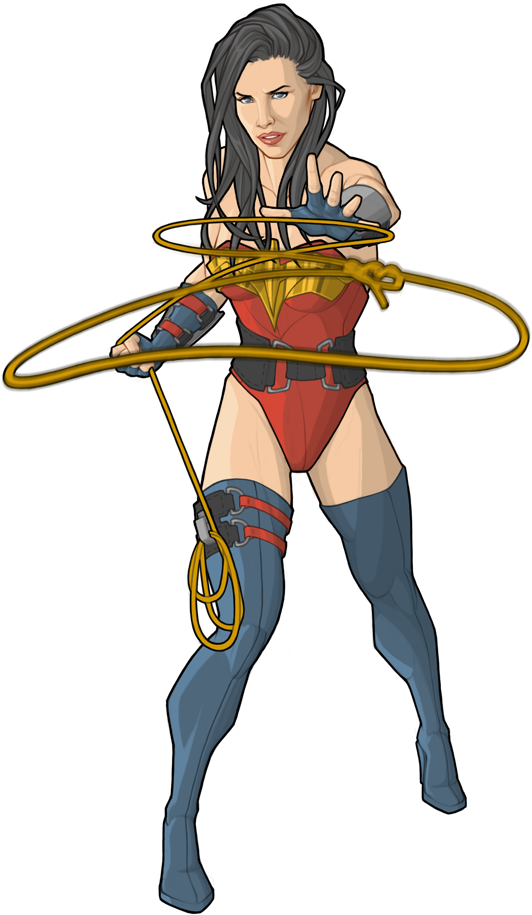Comic Comics Wonder Woman Pinup Comic Book Dc Comics - Lasso Throw (580x987), Png Download