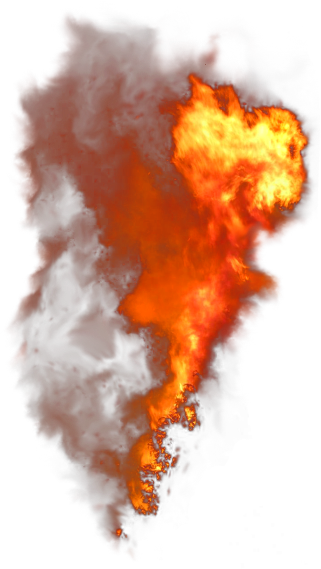 Dreadful Fiery Flames Png Clipart Picture - Fire With Smoke Png (711x1225), Png Download