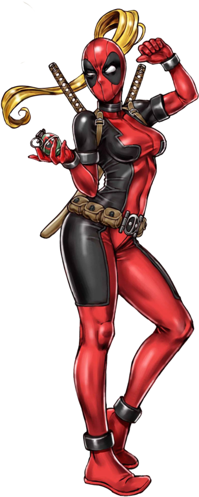 Lady Deadpool Render By Bloomsama On Deviantart - Lady Deadpool Render (751x1063), Png Download