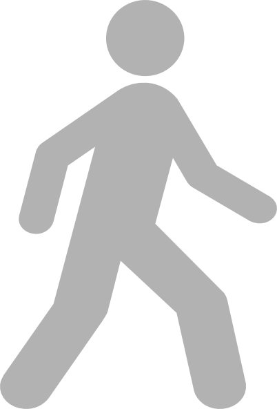 How To Set Use Walking Man Grey Clipart (402x592), Png Download