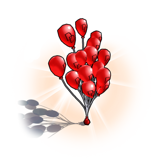 Daredevil Balloons - Daredevil (625x619), Png Download