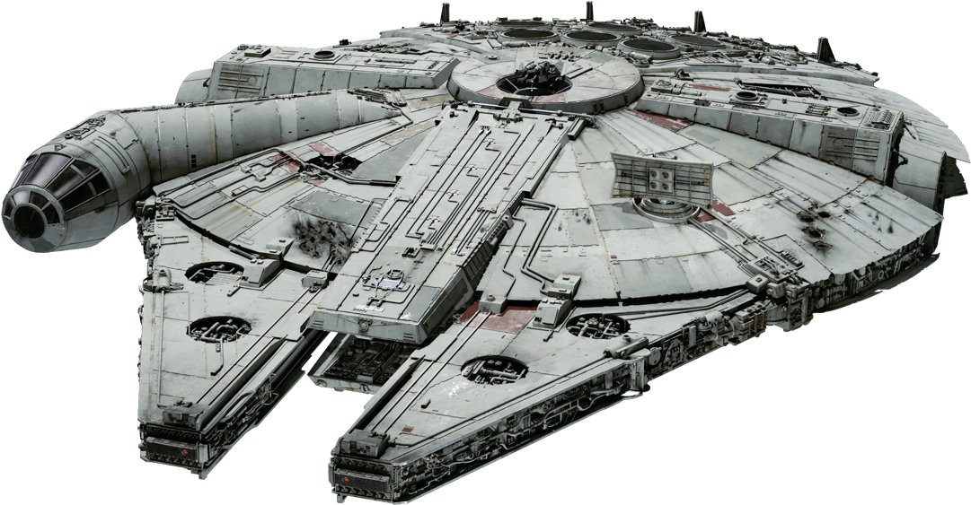 Millennium Falcon Tlj Fathead - Star Wars The Last Jedi Resistance Vehicles Collection (1150x640), Png Download