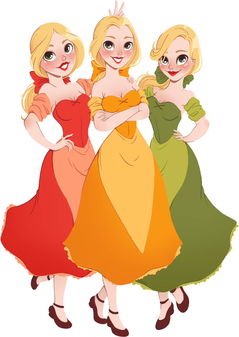 The Three Sisters From Beauty And The Beast Fuckyeahdisneyfanart - Silly Girls Beauty And The Beast Png (500x708), Png Download