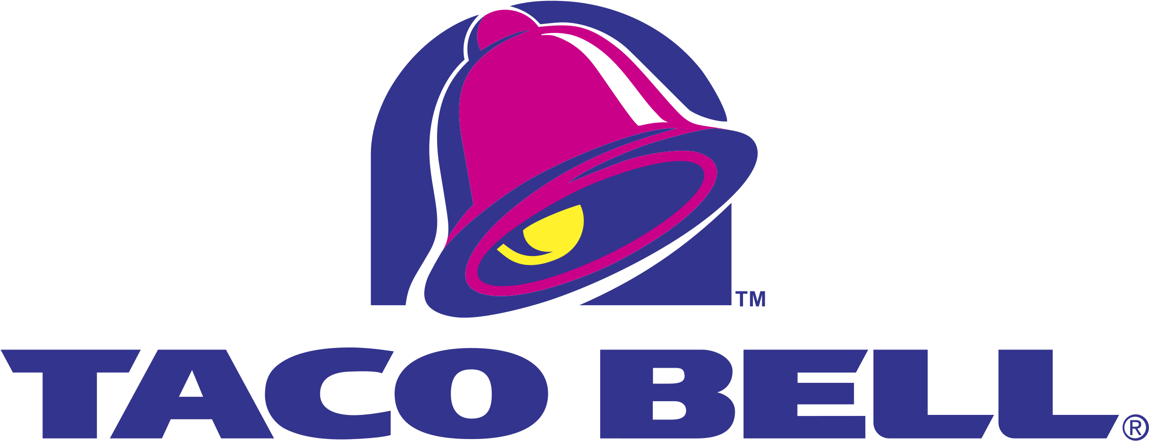 Taco Bell Logo2 - Taco Bell Logo No Background (720x276), Png Download
