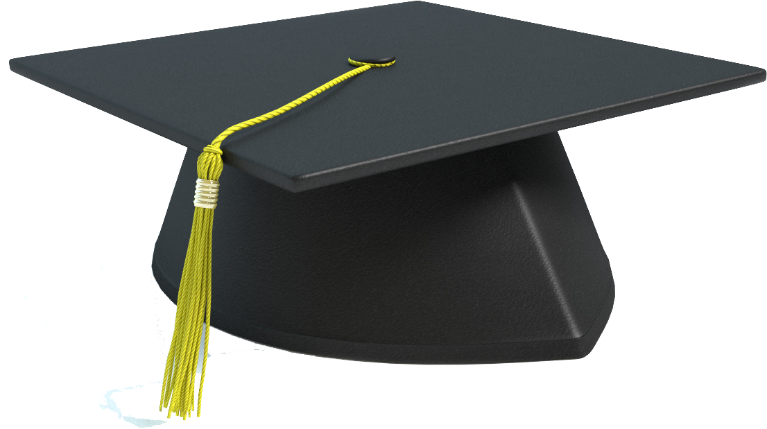 Degree Hat Png Image File - Graduation Hat And Gown Png (1200x1200), Png Download