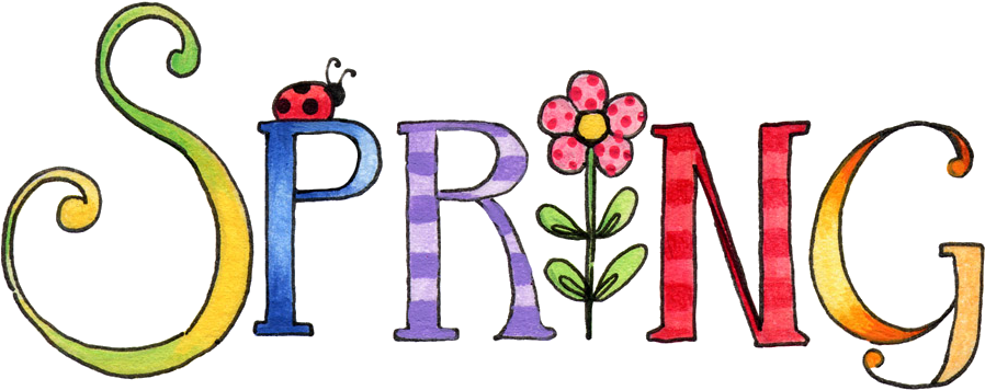 Hello Clipart Spring - Word Spring Clip Art (907x360), Png Download
