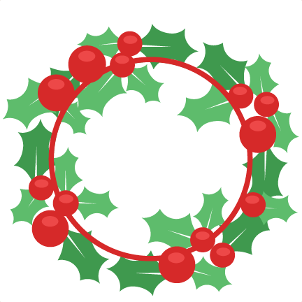 Christmas Svg Scrapbook Cut File Files For - Christmas Wreath Clipart (432x432), Png Download