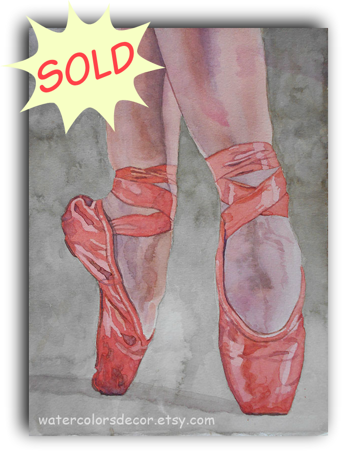 #swanlake #pointeshoes #ballet #balletshoes #watercolor - Poster (692x909), Png Download