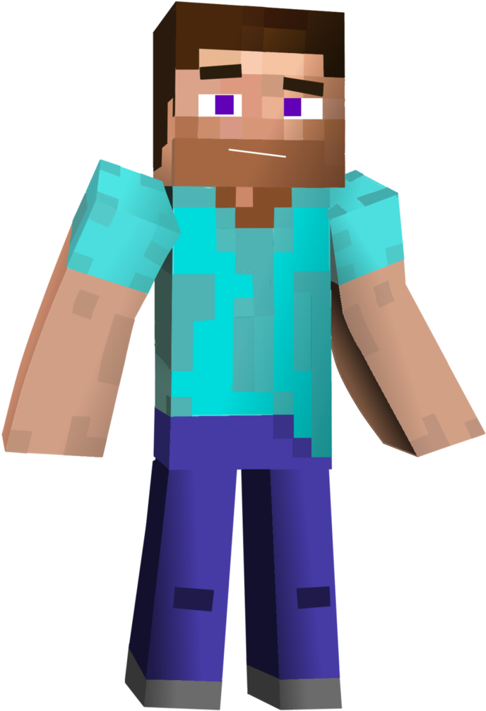 Minecraft Steve 3d Png (730x1095), Png Download
