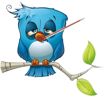 Sick Twitter Bird Virus “ - Sick Bird Png (383x358), Png Download
