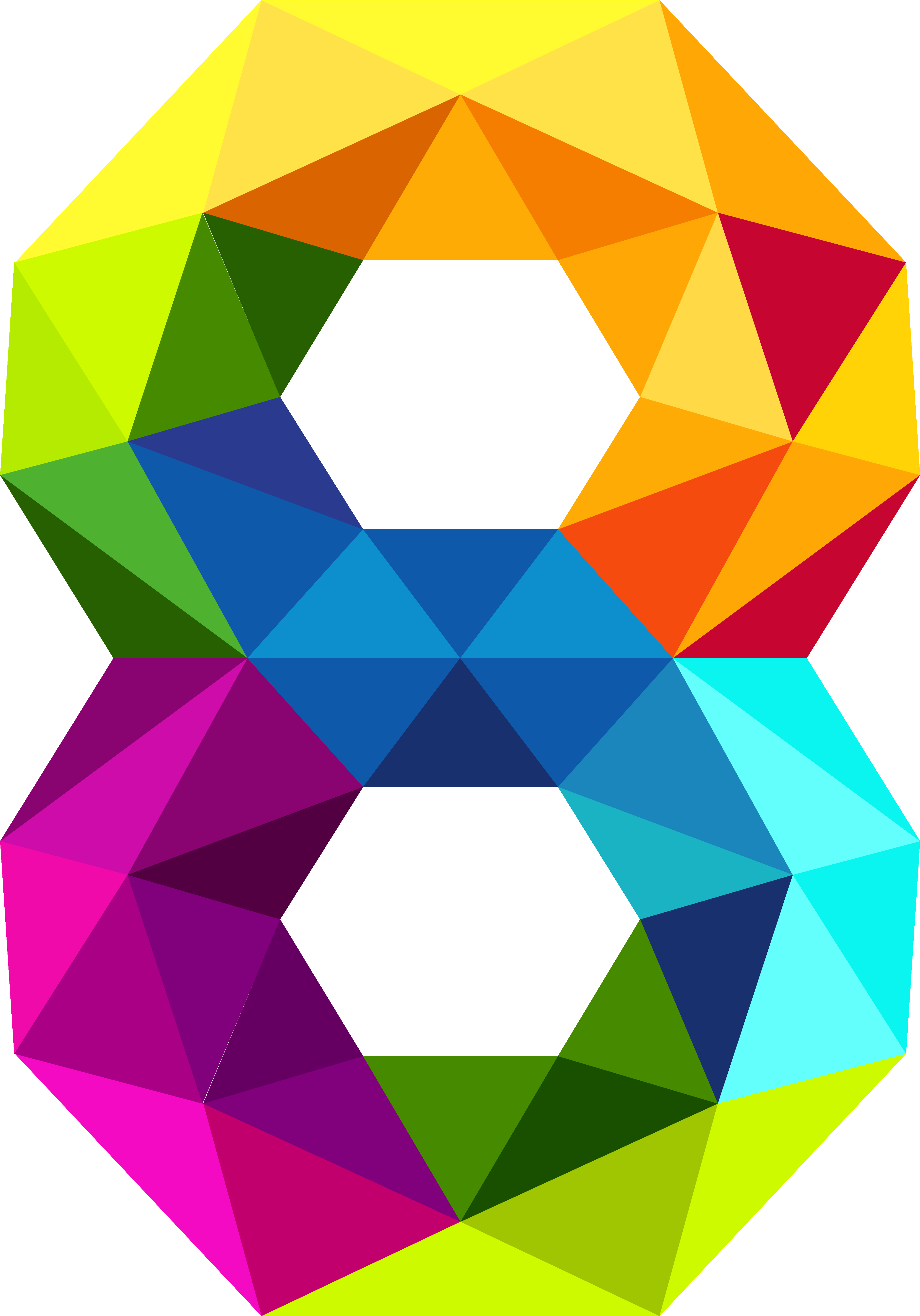 Triangles Number Eight Png Image Gallery View - Colourful Triangles Number 8 (3998x5667), Png Download
