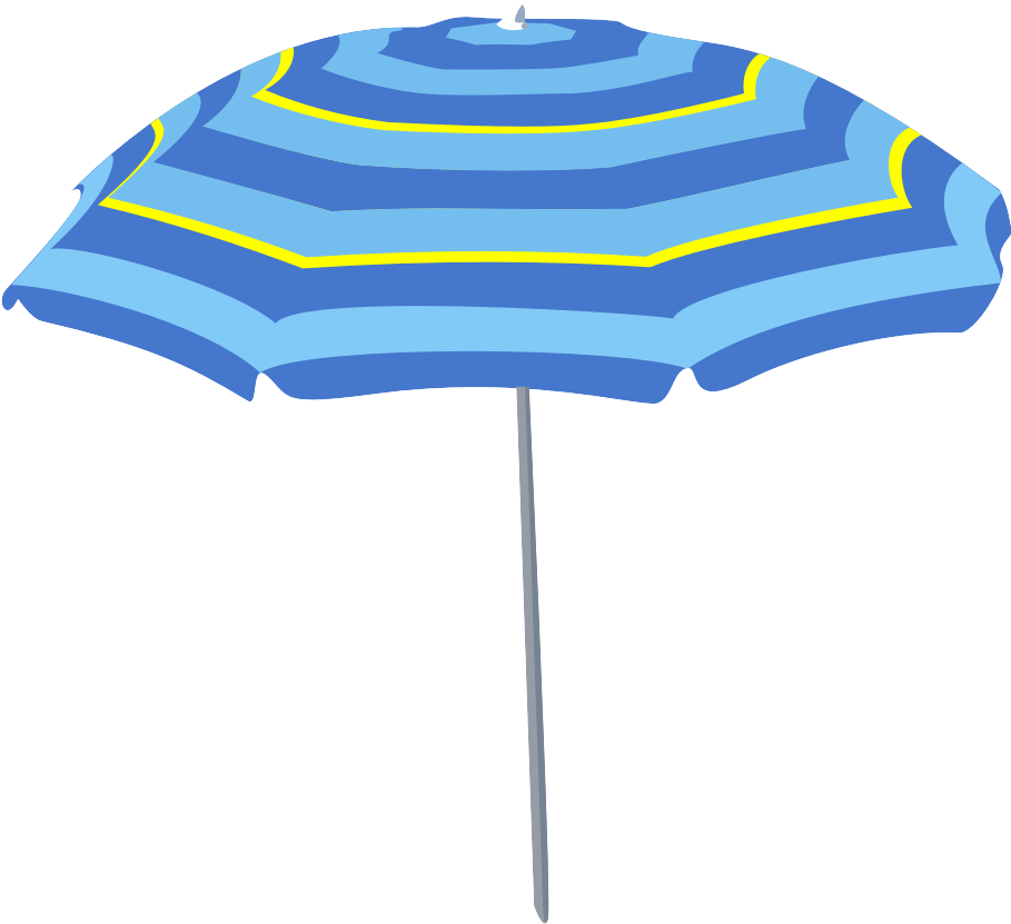 Colorful Umbrella Png Clipart Image, Holiday Umbrella - Cartoon Beach Umbrella Png (1208x1130), Png Download
