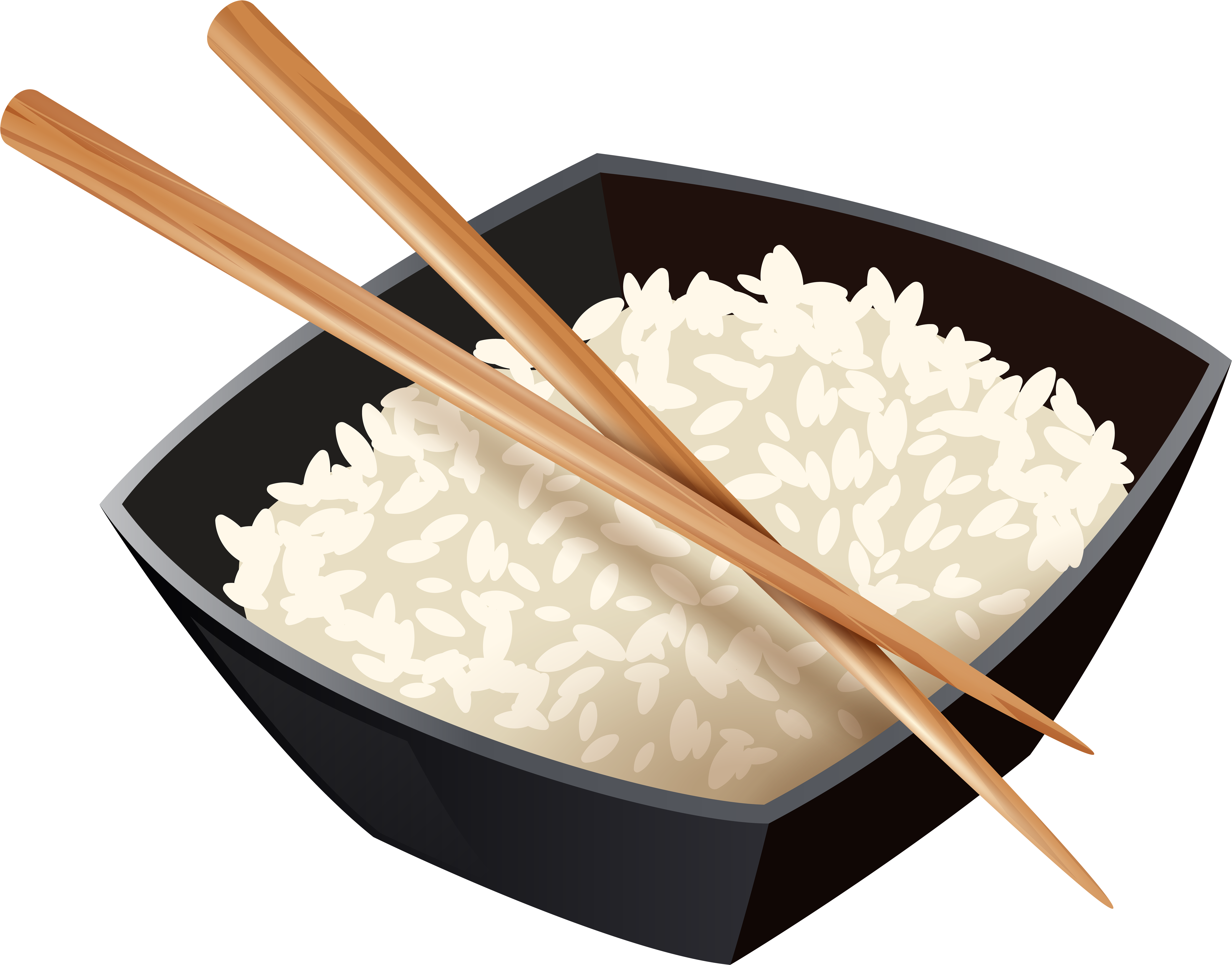 Chinese Rice And Chopsticks (8000x6431), Png Download