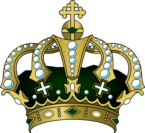 King Crown Clipart No Background - Prince Crown Blue Png (600x551), Png Download