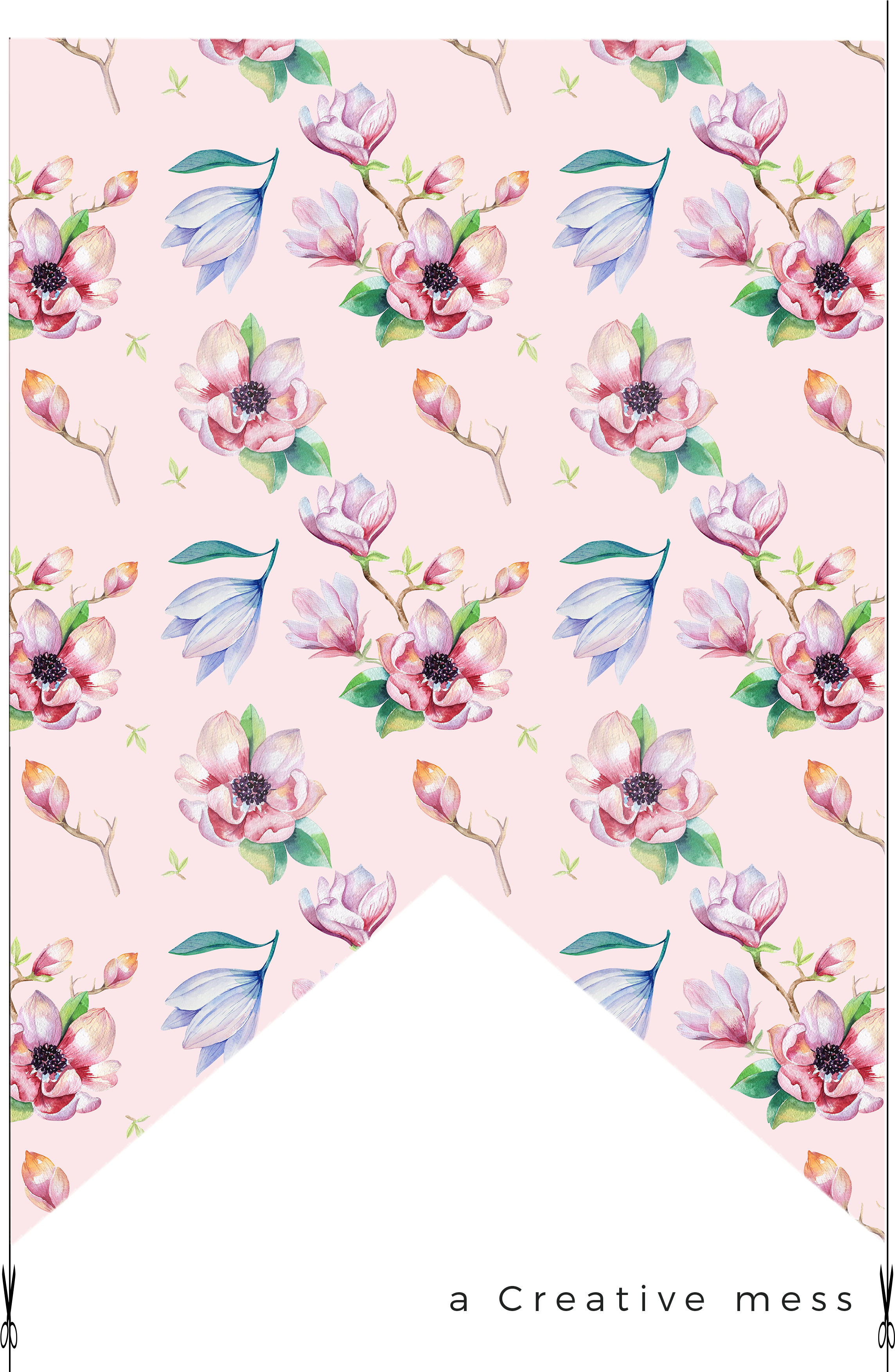 Watercolor - Kris Art 'magnolia Flower' Canvas Gallery Wrap, Size (2480x3508), Png Download