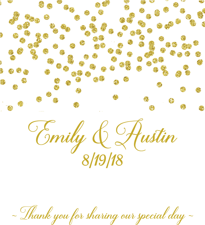 Gold Confetti - Wedding (691x790), Png Download